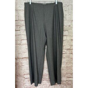 Coldwater Creek Petite 14P Gray Stretch Flannel Holly Pant Classic Fit Side Zip